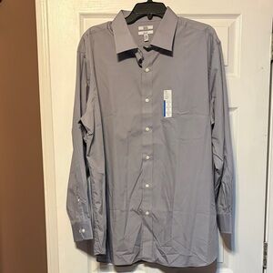 croft & barrow Men's Light Gray Long-Sleeve Dress Shirt